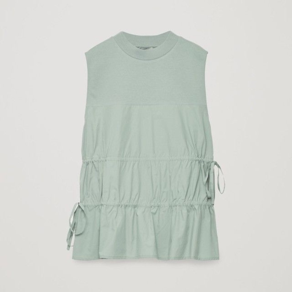 COS Mint Green Sleeveless Drawstring Tunic